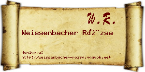 Weissenbacher Rózsa névjegykártya